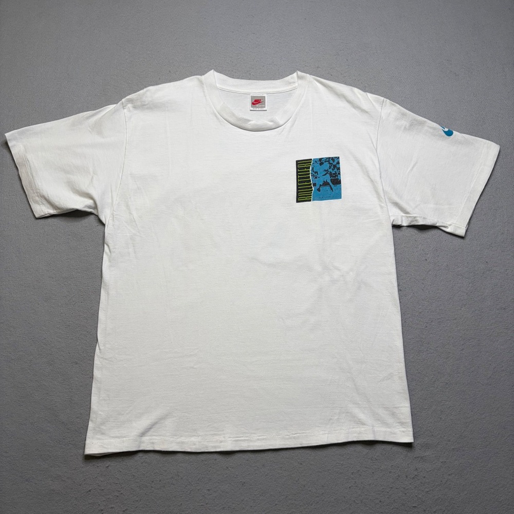 Nike T-Shirt Mens M White Bollettieri Tennis Academy Vintage 90s Made in USA